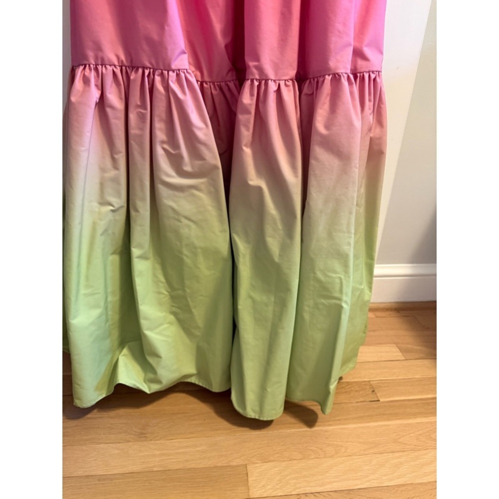 Sau Lee Nova Cut Out Pink and Green Chartreuse Ombré Maxi Gown - Picture 10 of 13
